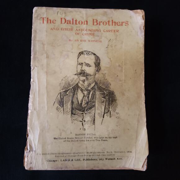 1892 Rare Antique Book The Dalton Brothers Outlaw True Crime Pinkerton Wild West